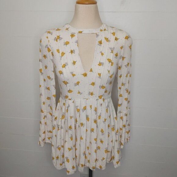 Free People Tegan Floral Mini Dress Size 0 - Picture 4 of 16